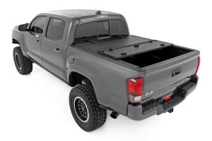 Toyota Tacoma Hard Tri-Fold Flip Up Bed Cover - Rough Country - Third-Generation - '16-'23